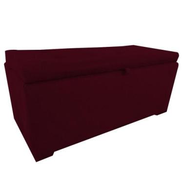 Imagem de Puff Retangular Baú 80 Pé D Cama Solteiro Porta Brinquedos - Silverio 