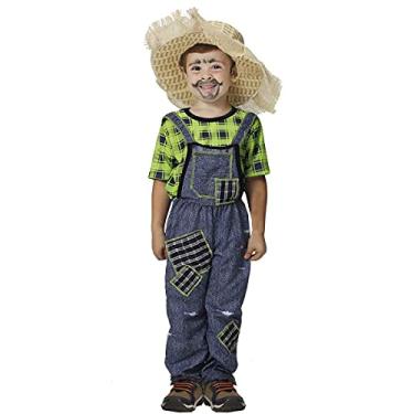 Imagem de Roupa Festa Junina Infantil Menino Espantalho Com Jardineira (P - 2)