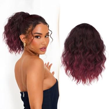 Imagem de Sidaila Extensão De Rabo De Cavalo, Rabo De Cavalo Com Cordão De 8 Polegadas, Extensões De Cabelo Curto, Cacheado, Ondulado, Rabo De Cavalo Falso, Extensões De Cabelo, Rabo De Cavalo Com Clipe, Apl