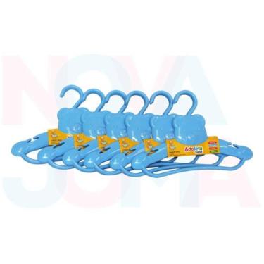 Imagem de Cabide Infantil Urso Kit C/12 Un Adoleta Bebê Cajovil Azul