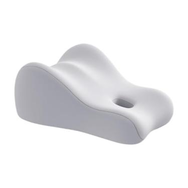 Imagem de SiaBiced Travesseiro de espuma viscoelástica para cama, massagem de bruços, travesseiro simples para dormir, para relaxar, assistir filmes, escritório, Cinza Escuro