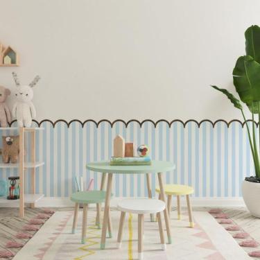 Imagem de Papel Meia Parede Cerca Adesivo Autocolante Cerquinha Infantil com Mol