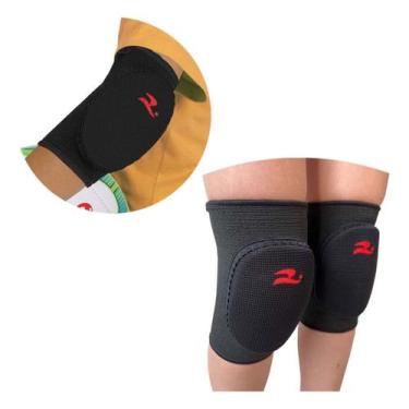 Imagem de Kit de joelheira e cotoveleira realtex kids, Preto, Único
