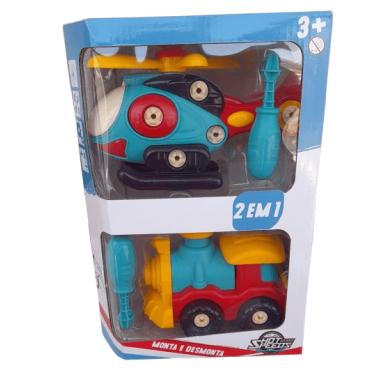 Imagem de Helicoptero e Trenzinho Hot Speeds - Monta e Desmonta HONGYAO