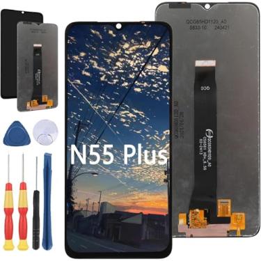 Imagem de Yuxyiony Nova tela de substituição para tela LCD DOOGEE N55 Plus e acessórios de ferramentas de substituição