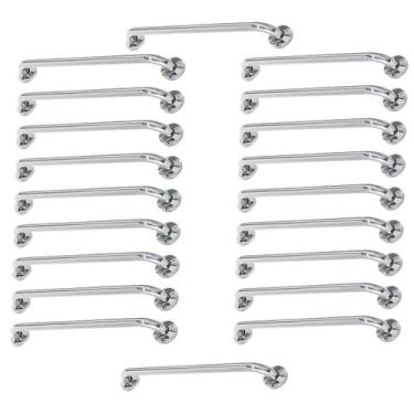 Imagem de Alça de Apoio Barra 80cm Inox Kit 20 Unidades Acessibilidade Banheiro 
