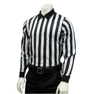 Imagem de Smitty | FBS-113 | Camisa de manga comprida de árbitro de tecido pesado | Futebol Lacrosse | Escolha oficial (pequena)