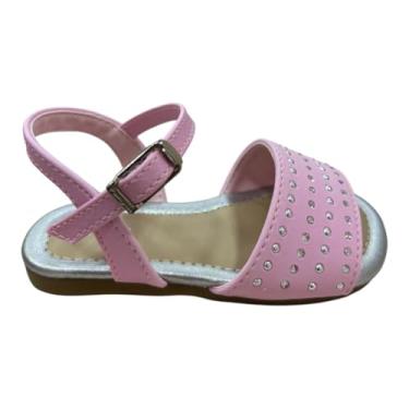 Imagem de Sandália Infantil Primeiros Passos Pampili Mili Strass Rosa (Rosa Danone, BR, Criança de 4 a 8 anos, Numérico, P, 27)