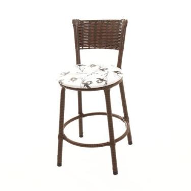 Imagem de Banqueta Baixa Encapada Junco ARGILA Area Gourmet - ESPAÇO JUNCO, Bran