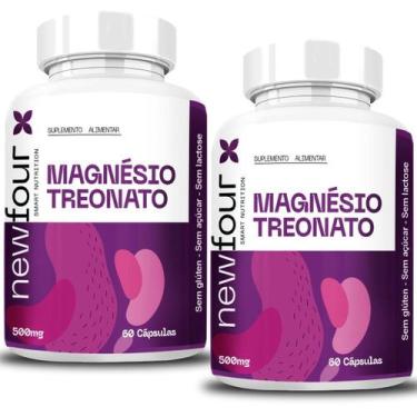 Imagem de Suplemento Magnésio Treonato 60 Cápsulas Kit 02 Unidades - New Four