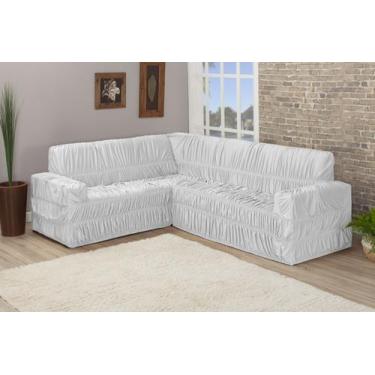 Imagem de Capa Protetora de Sofá de Canto Até 9 Lugares Elásticada Decoração - N