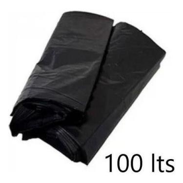Imagem de Kit C/5 Sacos Lixo Preto Reforçado 100 Litros Pacote 100 Und - Higipac