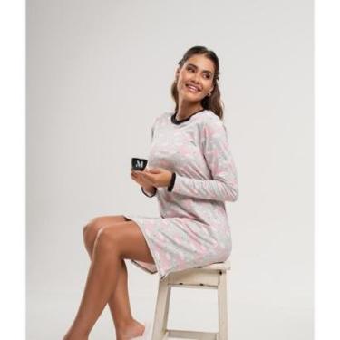 Imagem de Camisola Salvatore Fashion Manga Longa Malha Feminina-Feminino