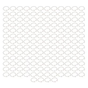 Imagem de Anéis de encadernação Anéis de livro Anéis de encadernação de plástico 160 peças Material PE Forte Durável Fácil de abrir Fechar para escritório Casa Escola Papelaria Chaves (HYH-15 (rosa