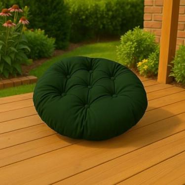 Imagem de Almofada Redonda 50x50 Impermeável Para Chaise Área Externa Futton Futon(VERDE MUSGO)