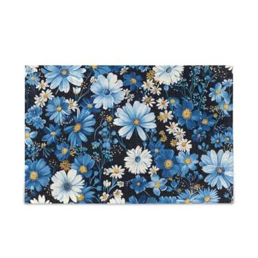 Imagem de WELLDAY Quebra-cabeça flores azuis brancas 1000 peças grande jogo de arte para adultos adolescentes