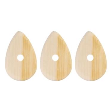 Imagem de Generic 3 peças de costelas de cerâmica 10,3 cm x 6,5 cm ferramentas de escultura de cerâmica de argila de madeira para acabamento, modelagem e suavização, remoção de marcas de dedo