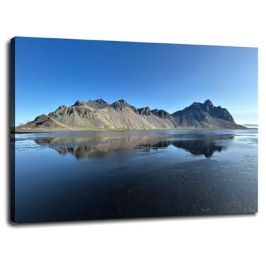 Imagem de 912 Mountain Poster Cliff Canvas Prints Water Wall Art For Home 1 painéis Decorações com moldura 50.8 cm x 40.6 cm