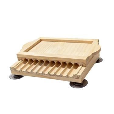 Imagem de Ioensy Máquina de fazer almôndegas de madeira, utensílio de cozinha artesanal, e reutilizável, com tábua para enrolar bolinhas, ideal para uso, 9g 22mm