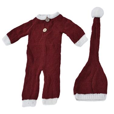 Imagem de Venda Louca Suportes de fotografia infantil, fácil limpeza linda roupa fotográfica de mohair para recém-nascidos delicada respirável com chapéu para casa para loja de fotografia por 0(Chapéu + peça ú