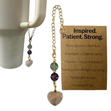 Imagem de Pingente de garrafa de água de cristal para professor para acessórios de copo Stanley 30 copos de 1,134 g 590-1,304 g, presentes inspiradores de aniversário para professoras e educadoras aptos para a