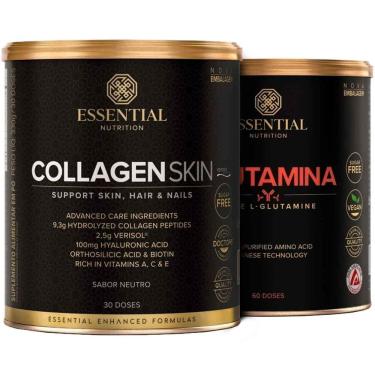 Imagem de Kit Collagen Skin + Glutamina Pura Essential Nutrition Neutro