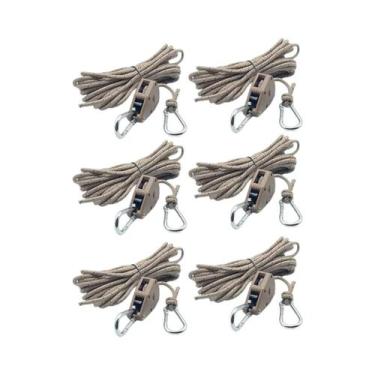 Imagem de Corda Refletiva Para Barraca De Camping, 6 Peças, Fixador, Fivela, Pol