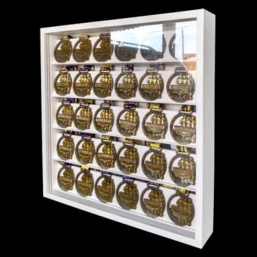 Imagem de Expositor Porta 50 Medalhas (8cm) cod46-1 Cor:Branco - Genérico, Branc