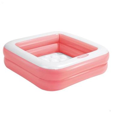 Imagem de Piscina Inflável Infantil Quadrada com Base Inflável 57 Litros Intex, 