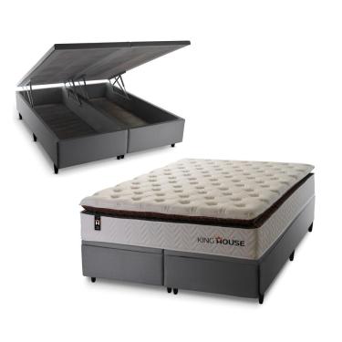 Imagem de Cama Box Baú New York com Molas Ensacadas 193x203 King House