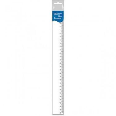 Imagem de Régua Escolar 30cm Tilibra Transparente Rígida Poliestireno