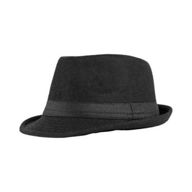 Imagem de Chapéus Fedora, Jazz, Bucket E Bowler Pretos Masculinos E Femininos Pa