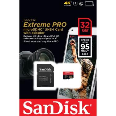Imagem de Cartão Memória Micro Sandisk Sdhc Uhs-i 32gb Extreme Pro U3 4k