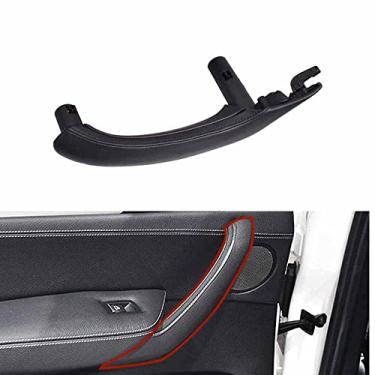 Imagem de Maçaneta de porta interna preta couro esquerda puxador de porta kits de acabamento substituição para BMW X3 X4 F25 F26 2010-2016 (Esquerda-1PC)