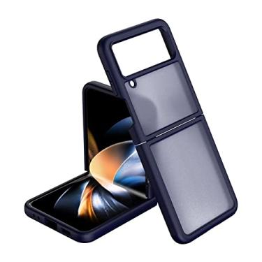 Imagem de Capa protetora dobrável para Samsung Galaxy Z Flip 4 elegante e leve com painel traseiro translúcido para Galaxy ZFold4, capa protetora dobrável, C, para Z Fold4