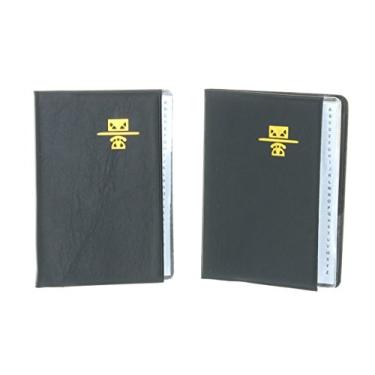 Imagem de Lote de 2 mini livros de endereços de vinil, 10 x 7,6 cm, K6885-01