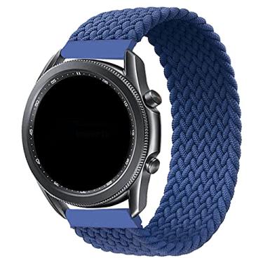 Imagem de Pulseira 22mm Trançada Elastica LTIMPORTS, compativel com Galaxy Watch 3 45mm - Galaxy Watch 46mm Sm-R800 - Gear S3 Frontier - GTR4/GTR3/GTR2/GTR 47mm - Bip 5 (Azul [Tam. P] (Pulso 175 até 185mm))