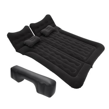 Imagem de A ABSOPRO Colchão de ar para carro, cama de acampamento, confortável, tapete de dormir com travesseiros para carro, viagem, acampamento, PVC, preto