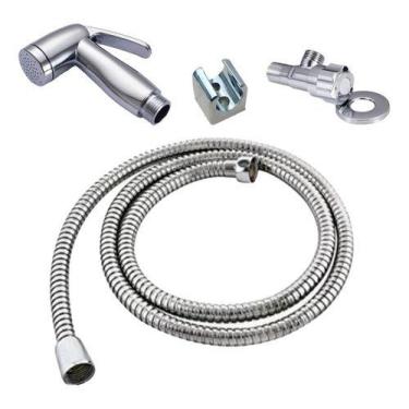 Imagem de Kit Ducha Higiênica Para Banheiro Completa Luxo Metal Inox - oem