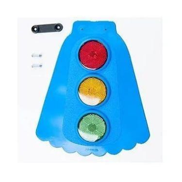 Imagem de Aparabarro para Bicicleta fixar no Paralama Refletor Sinaleiro Azul - 