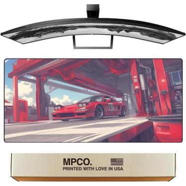 Imagem de MPCO. Tapete de mouse grande para jogos - 91.4 cm x 43.2 cm Aeroglyde Mangá Motors Miros-Honda Mouse Pad - Tapete de mouse de mesa completo para controle suave - Antiderrapante, lavável, acabamento
