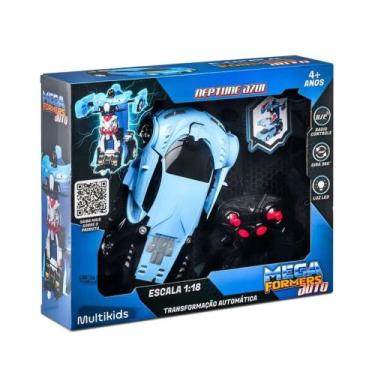 Imagem de Carrinho Transformável Controle Remoto Megaformers Auto Neptune Azul M