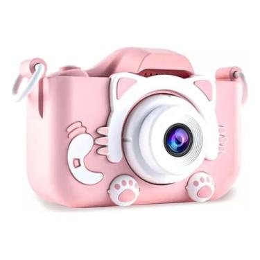 Imagem de Máquina Fotográfica Infantil Digital – Vídeos HD, Fotos 13 MP, Tela 2″, 4× Zoom, Jogos, Bateria Recarregável USB - YASDA (ROSA)