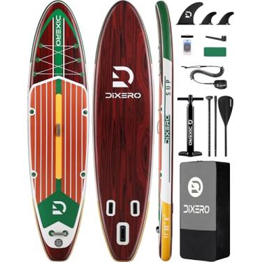Imagem de Dixero Prancha inflável de stand up paddle com acessórios de SUP, deck de EVA antiderrapante, pranchas infláveis de 28 x 83 cm para adultos e jovens de todos os níveis de habilidade