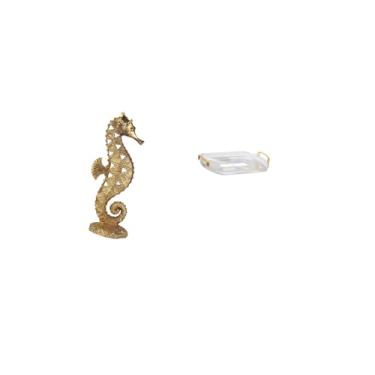 Imagem de Fenteer Bandeja de Escultura de Resina Dourada para Escritório, Quarto, Sala de Estar, Armário, Lareira, Organizador de Armazenamento de Joias, Penteadeira Re