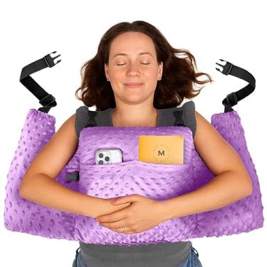 Imagem de MOYOAMA Travesseiro pós-mastectomia – Recuperação após cirurgia de câncer de mama, aumento de mama – Travesseiro leve pós-cirurgia com 4 bolsos embutidos para apoiar a cura – presentes para câncer de