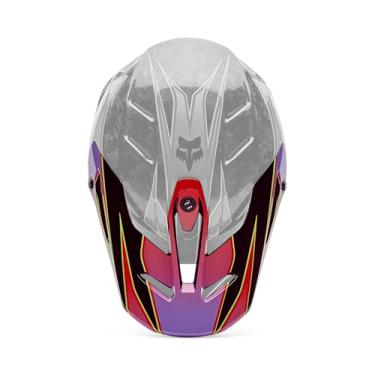 Imagem de Fox Racing V3 RS Motocross Dirt Bike Capacete Visor, Tela Vermelha, Médio