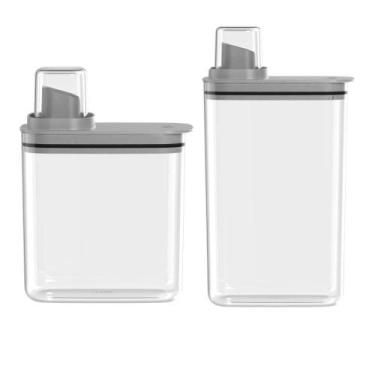 Imagem de Kit Dispenser Ou Sabão Líquido E Amaciante Flow 1,5L E 2,3L