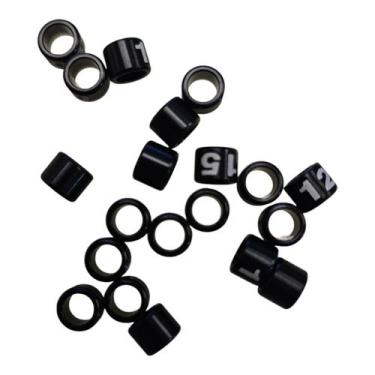 Imagem de Anilhas Fechadas Alumínio 3.0mm Numeradas - Pact c/ 20und - 81 a 100 -