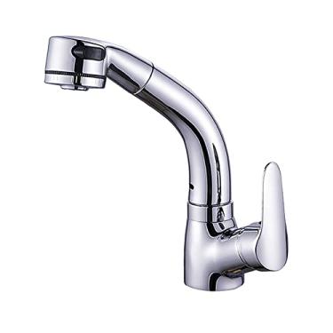 Imagem de Tingpai Tornei s de cozinha elevatórias e ext íveis com 2 modos de pulverização Tornei s de pia gi tórias de 360° pa pia do banheiro Pulverizador retrátil Válvula de cerâmica de latão Tornei de água